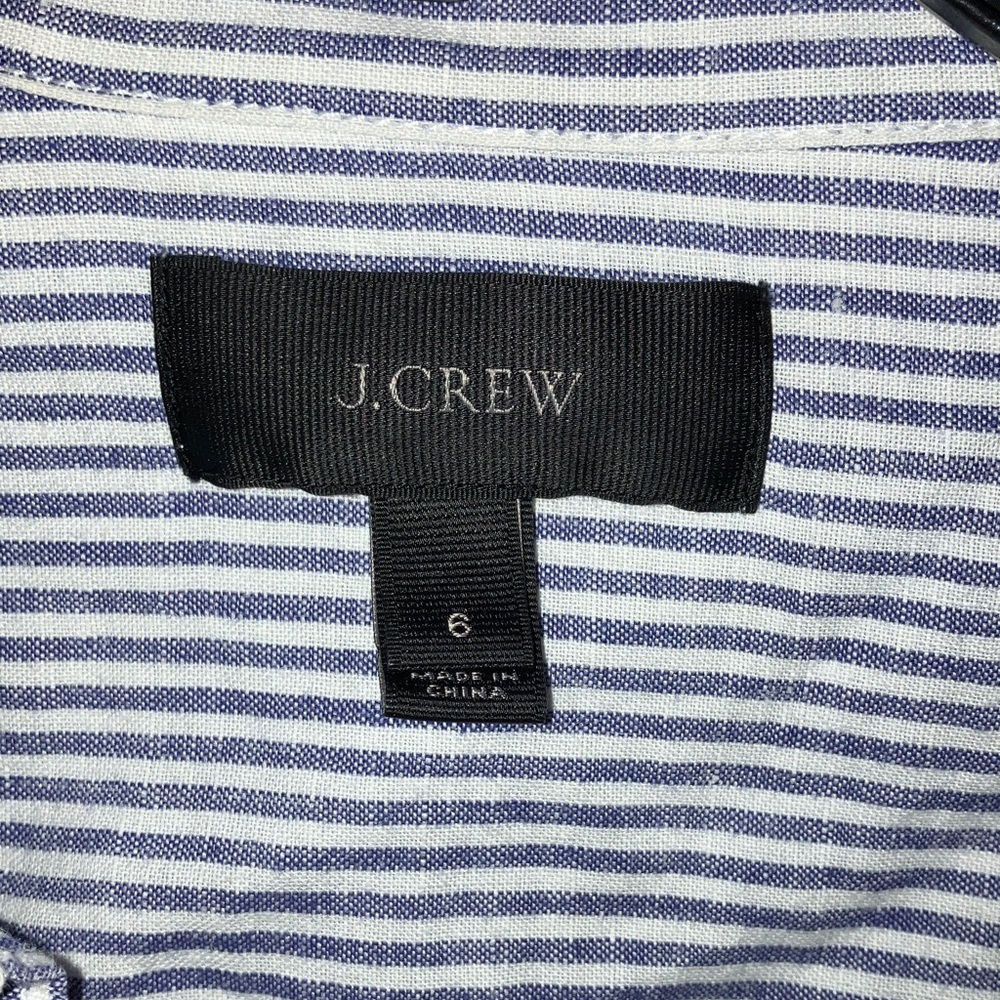 J. Crew Blue Striped Shirt - Picture 2 of 6